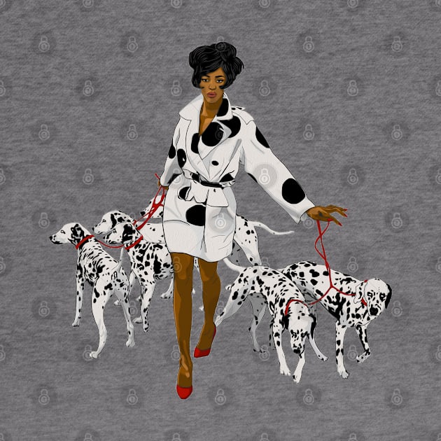 Naomi Campbell and Dalmatians by NRcreating